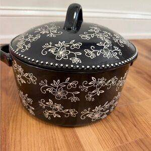 QVC Black and White Floral Cookware
